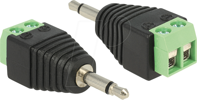DELOCK 65528 - Klinkenstecker, 3,5 mm, Mono, 2-pol, Terminalblock