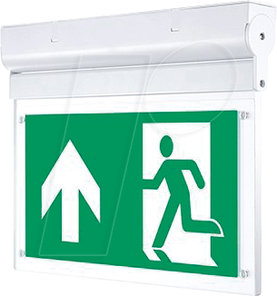 OPT WW7203 - LED-Fluchtweg-Leuchte, 2 W, Notausgang, Wand, Decke