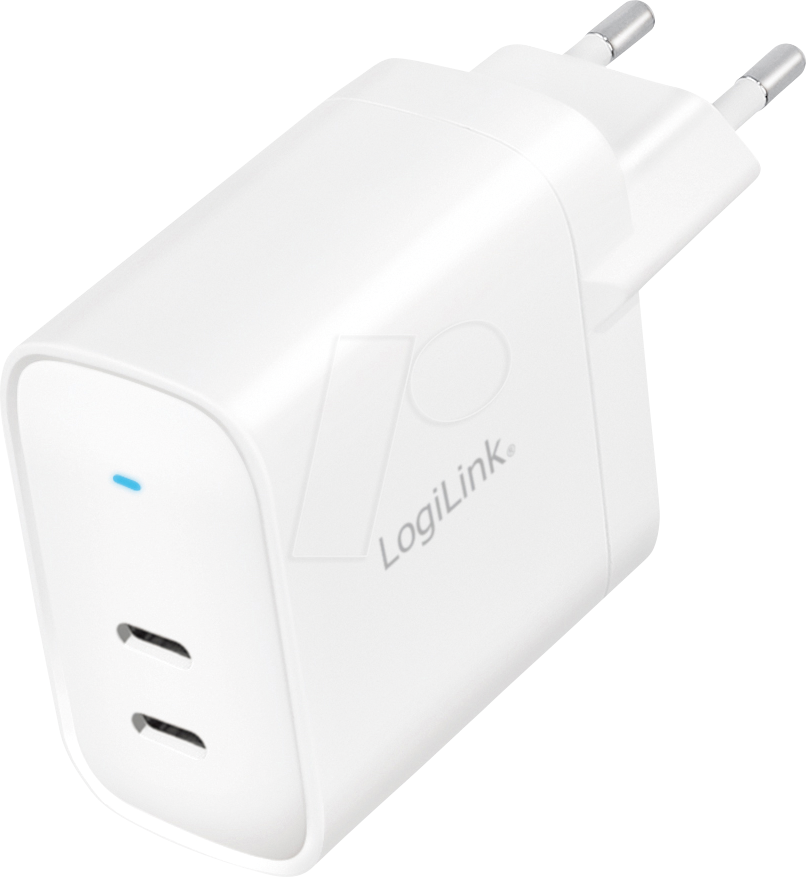 LOGILINK PA0282 - USB-Ladegerät, 40 W, 2 x USB-C, GaN
