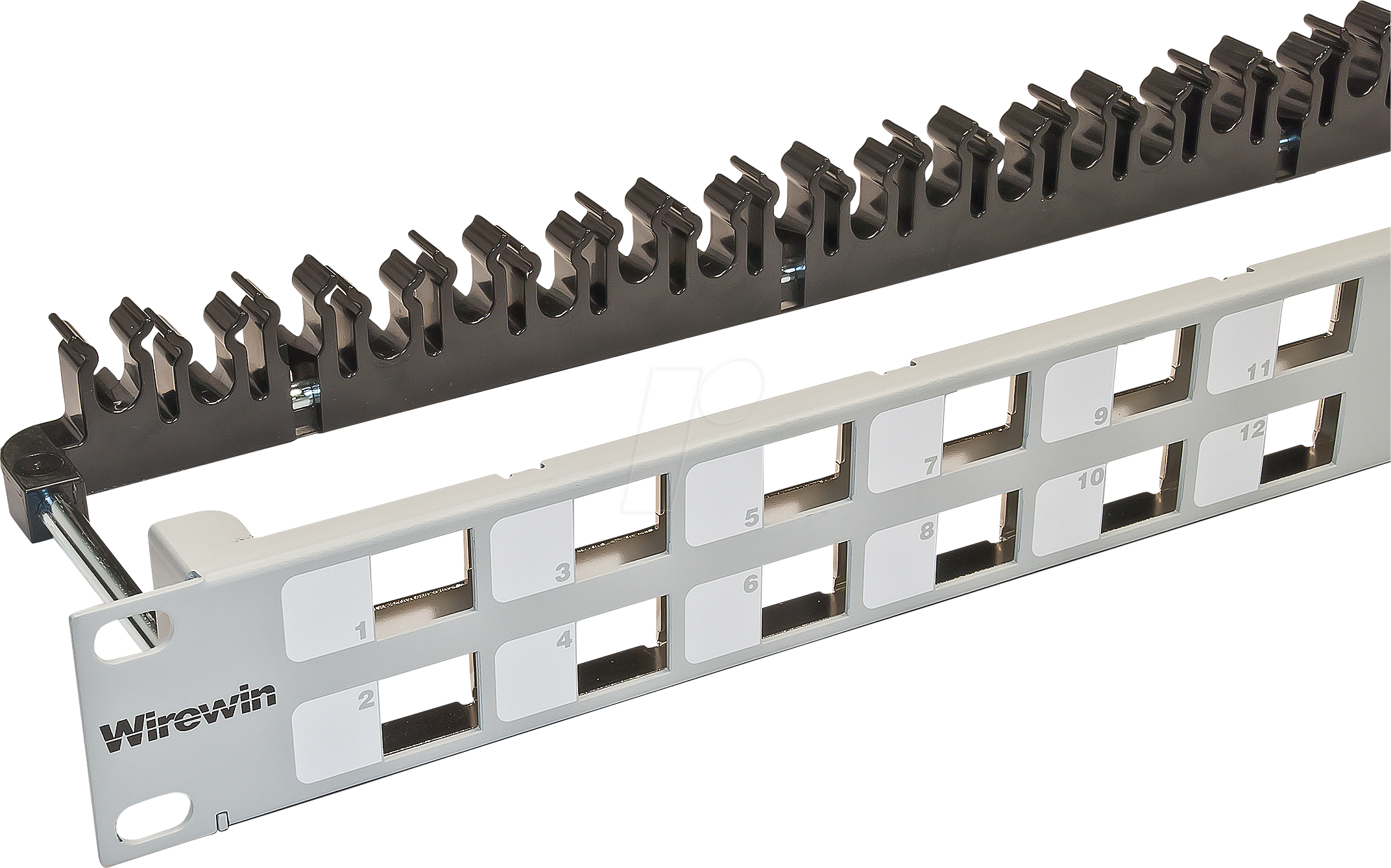 WKS PANEL 24 - 19'' Patchpanel für 24x Keystone Module, grau