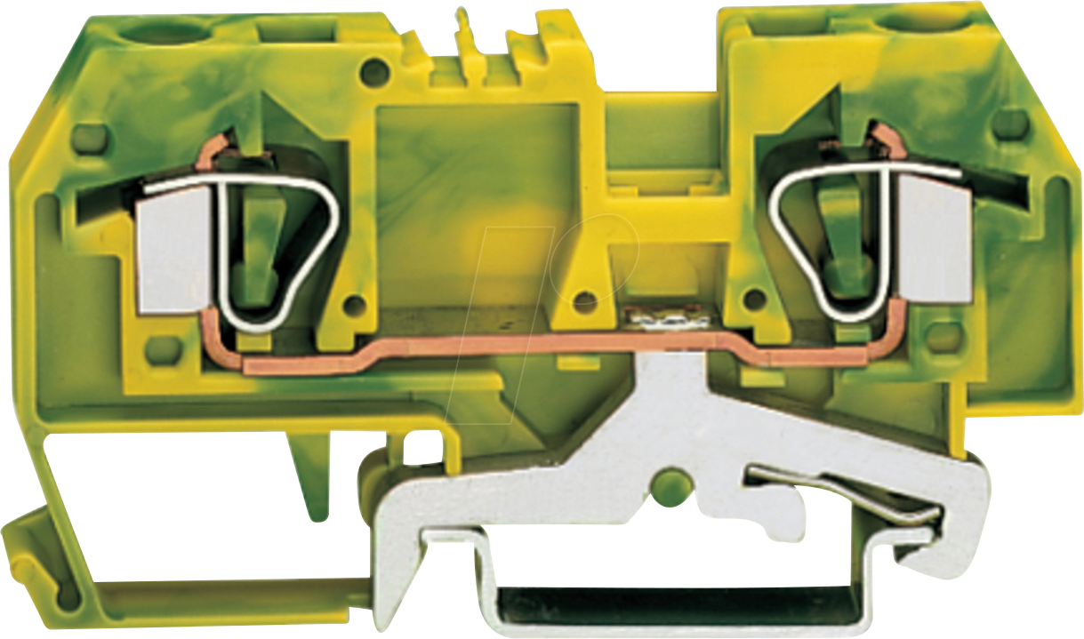 WAGO 282-907 - 2-Leiter-Schutzleiterklemme, 6 mm², 6,00 mm², grün-gelb