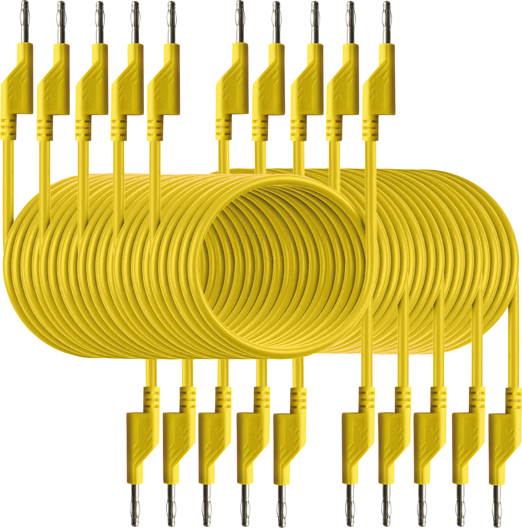 PEAKTECH 7051GB - Messleitung, 2,00 m, gelb, stapelbar