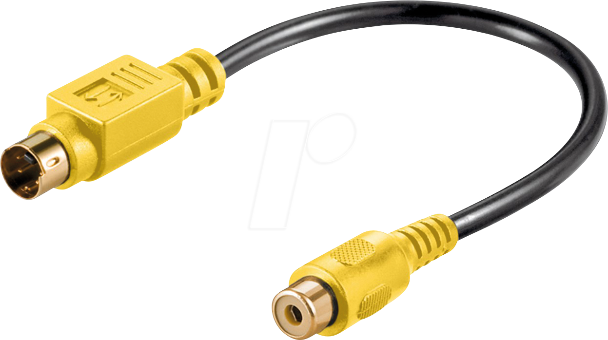 GOOBAY 60845 - S-Video zu Cinch Adapter, Stecker/Buchse, 0,2 m