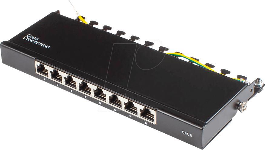 Thumbnail - GC N0112 - Patchpanel, 8-Port, Cat.6, 0,5 HE
