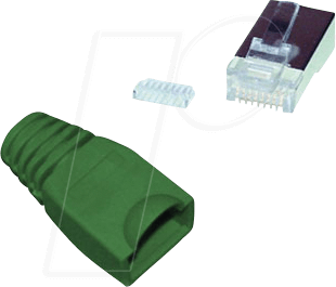 SHVP 72057G10 - Cat.5e/6 Stecker + Einführhilfe grün, 10 Stk.