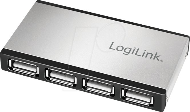 LOGILINK UA0404 - USB 2.0 Hub, 4 Port, inkl. Netzteil