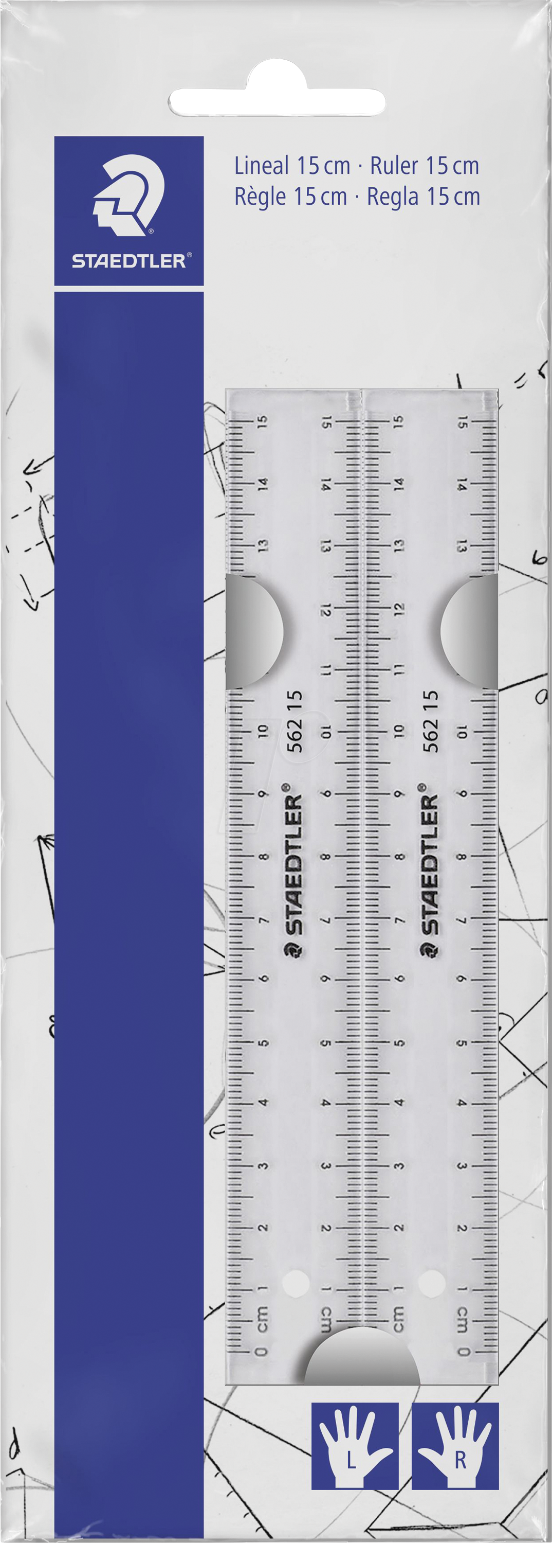 STAEDTLER 562152 - Lineal, 15 cm, transparent, 2er-Pack