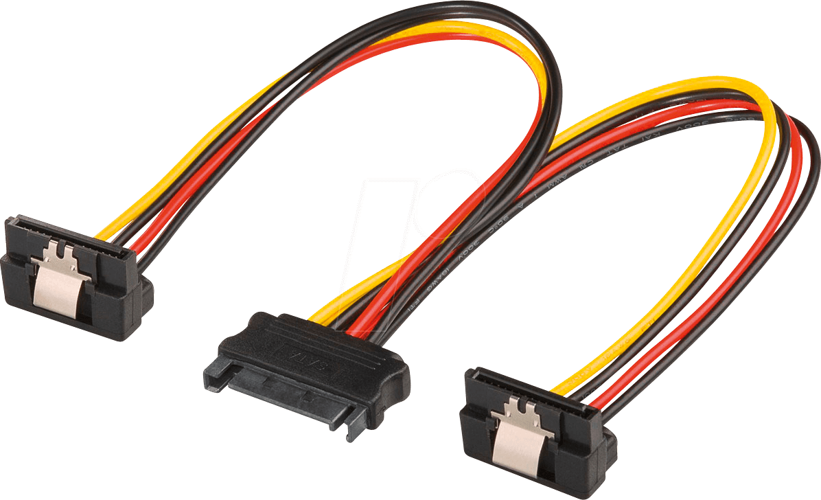 GOOBAY 95115 - SATA Strom Buchse > 2x 90° SATA Strom Stecker