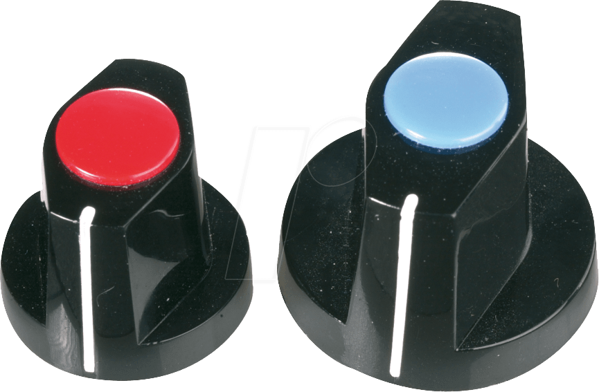 KNEBEL 25-6 SW - Potentiometerknopf für Achse Ø 6 mm, schwarz