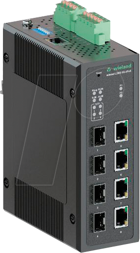 WIENET L2MS8G4SF - Switch, 8-Port, Gigabit Ethernet, SFP