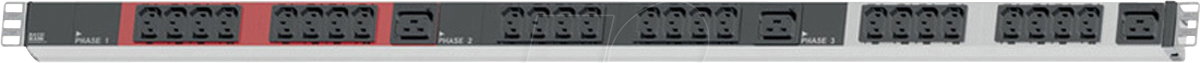 BACH 800.1656 - PDU, 1HE, 24x C13, 3x C19