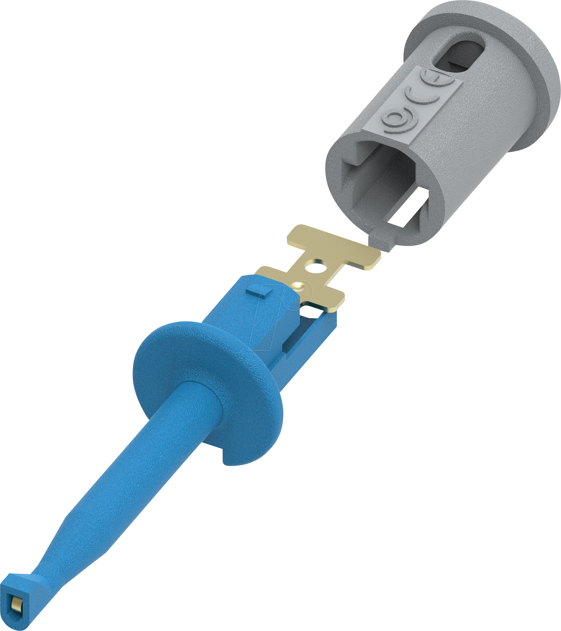 Thumbnail - PJP 6012-PRO-BL - Klemmprüfspitze, 1 mm, Lötanschluss, blau