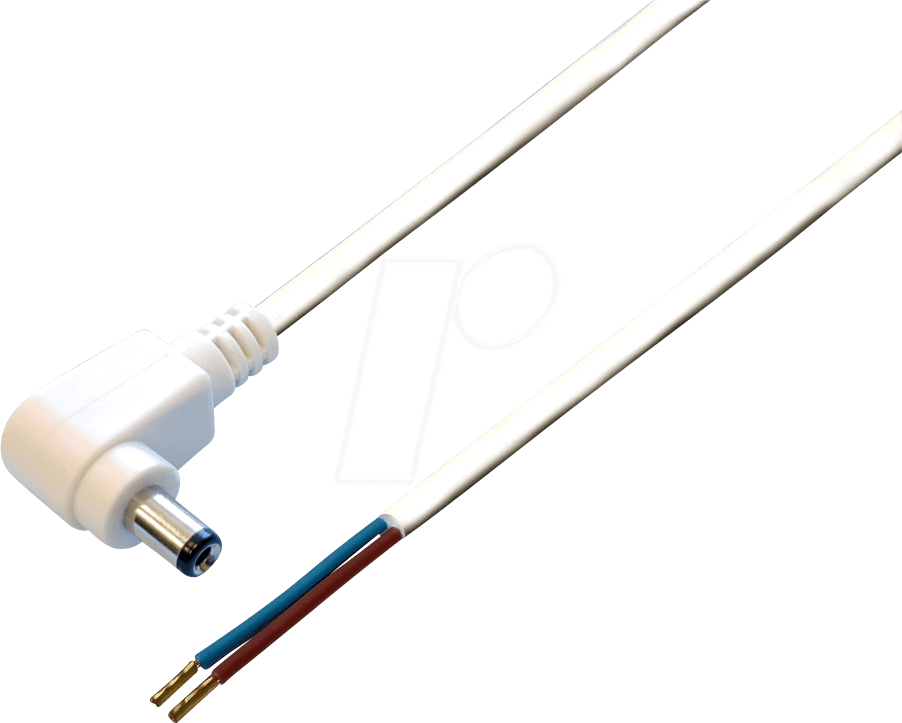DC AKW 5025 - Adapterkabel, gewinkelt, 2000 mm, DC-Stecker auf freies Ende