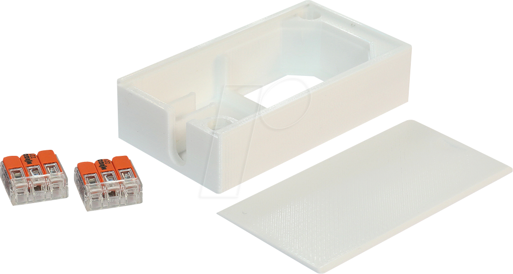 SHELLY SP3D0020 - Gehäuse für Shelly 1L / Dimmer2 / RGBW2, inkl. 2x WAGO Klemmen