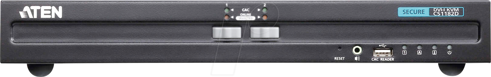 ATEN CS1182D - 2-Port Sicherheits KVM Switch, DVI, USB, PS/2, Audio