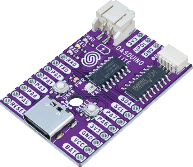 DASDUINO LITE - Dasduino LITE, Arduino IDE, ATtiny1604, USB-C, ohne Header