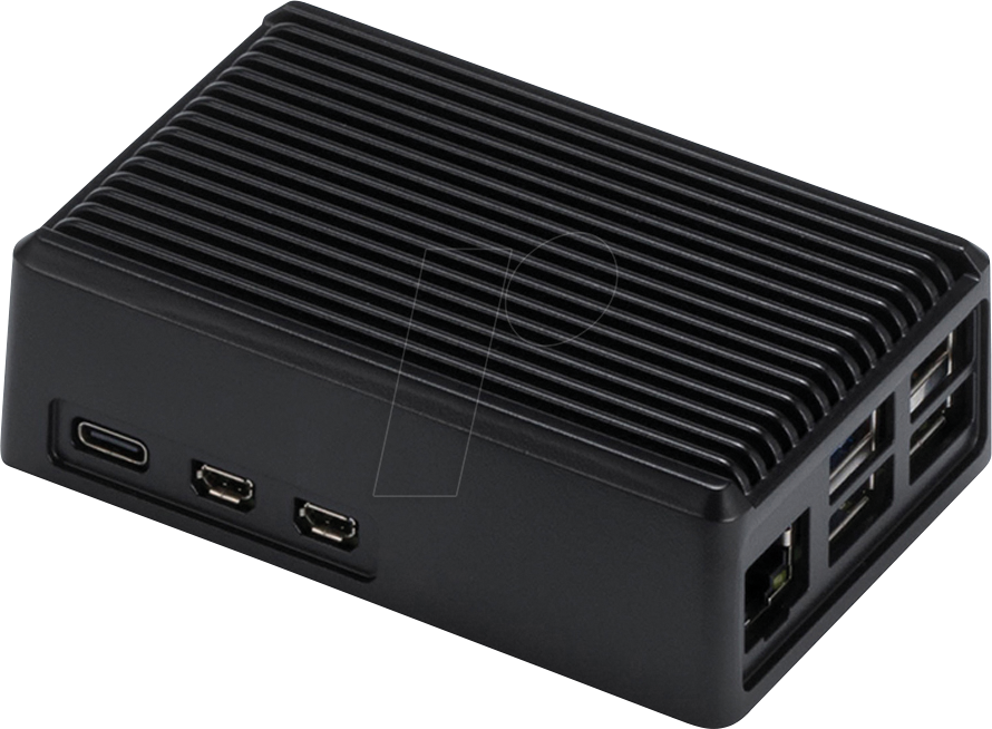 CB RPH-5-H-B - Heatsink-Gehäuse für Raspberry Pi 5, Alu, schwarz