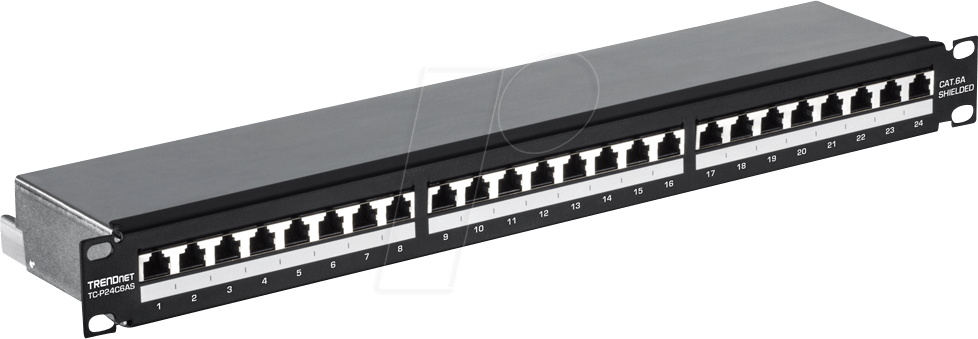 TRN TC-P24C6AS - Patchpanel, 24-Port, Cat.6a, 1 HE