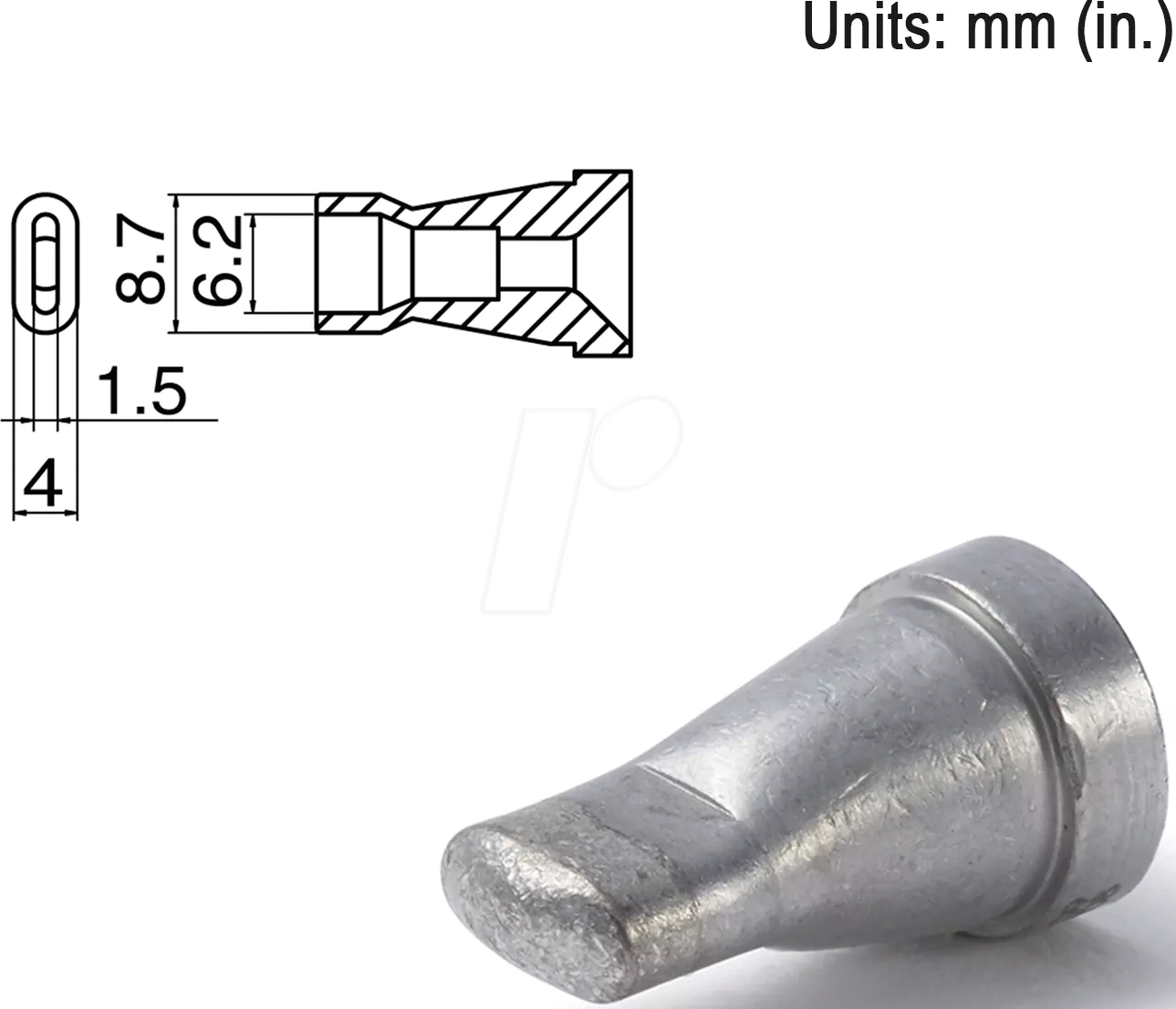 HAK N60-09 - Entlötdüse N60-09, Standard-Typ, 6,2 x 1,5 mm