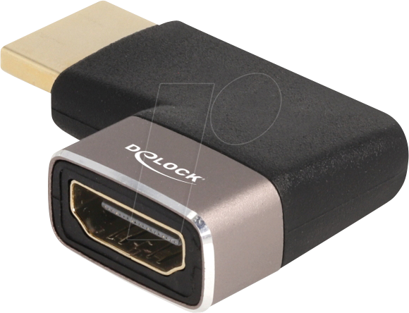 DELOCK 60084 - HDMI Adapter Stecker zu Buchse 90° rechts 8K 60 Hz