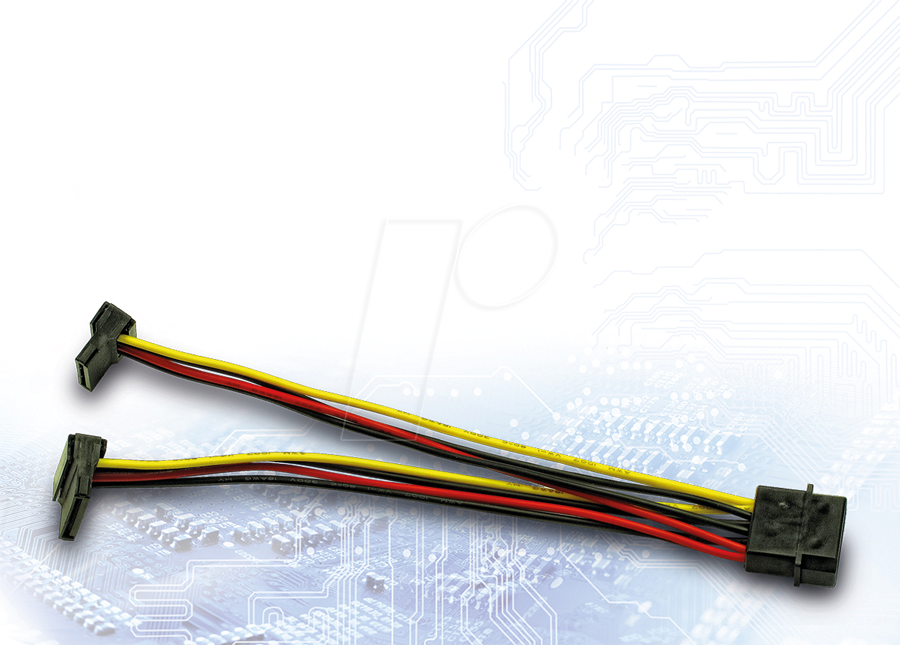 IT88885307 - 2x SATA 15pin Buchse > 4pin Molex Stecker, 15 cm
