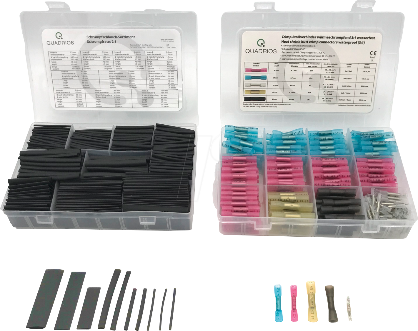 QUAD 2107C407 - Schrumpfschlauch Box + Crimpverbinder