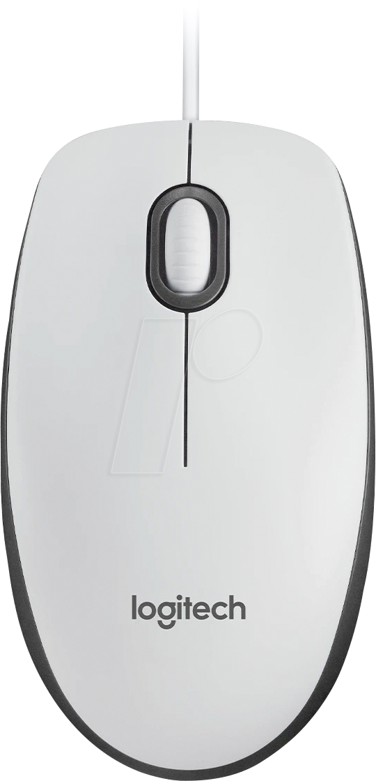 LOGITECH M100WS - Maus (Mouse), Kabel, weiß