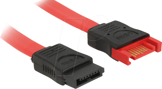 DELOCK 83954 - Kabel SATA 6 Gb/s St. > SATA Bu. 50 cm rot