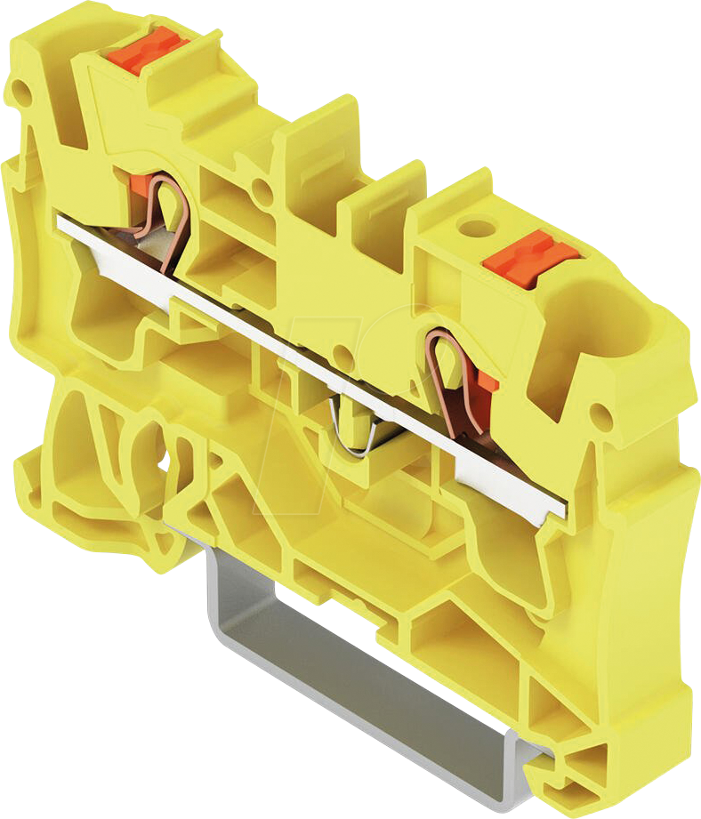 Thumbnail - WAGO 2204-1206 - 2-Leiter-Durchgangsklemme, mit Drücker 4 mm², gelb