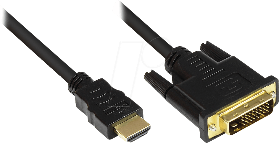 GC M0012 - Adapter, HDMI A Stecker auf DVI D Stecker, 5 m