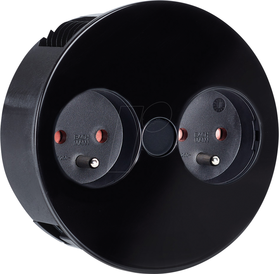 BACH 931.152 - TWIST 2xUTE 2,0m AEH schwarz 30GE seidenmatt, schwarz, 2 m