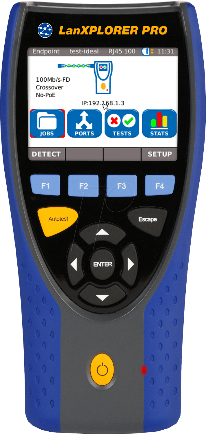 ID LANXP PR - Kabeltester LanXPLORER Pro, für Kupfer- und Glasfasernetze, Set