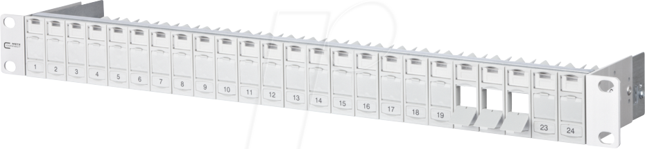 Thumbnail - BTR 130920-00KE - 19 Zoll Keystone Modulträger, 1HE, 24 Port, lichtgrau, unbestück