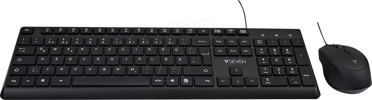 V7 CKU350DE - Tastatur-/Maus-Kombination, USB, mit DE-Layout