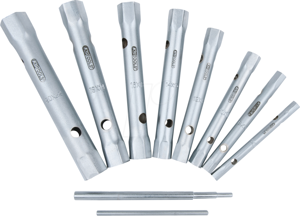 KS 518.0900 - Rohrsteckschlüssel-Satz, 10-tlg, 6x7-20x22mm