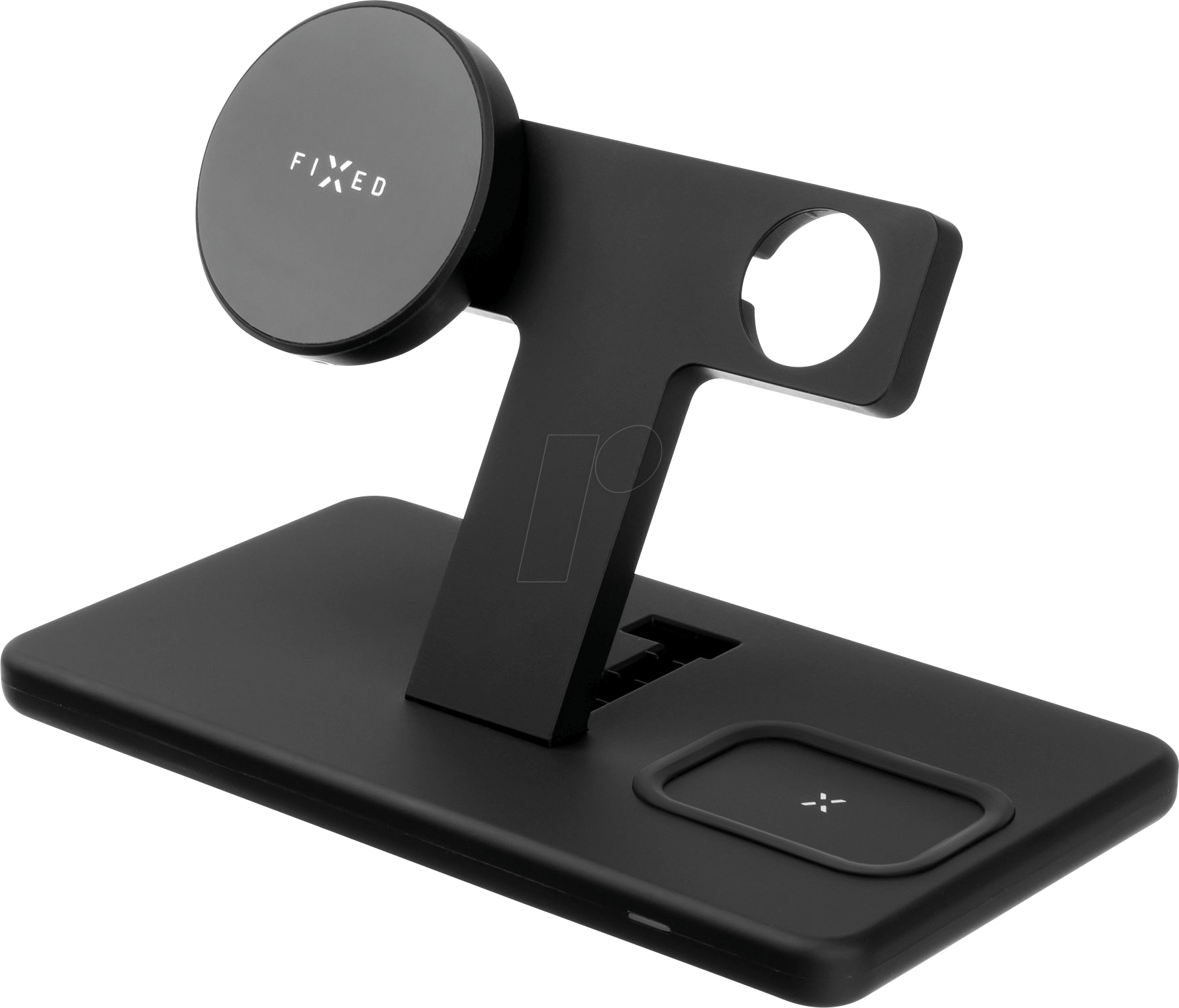 FIXMPOS-BK - Qi-Ladegerät, MagSafe, 15 W, 3 in 1, für Apple, schwarz