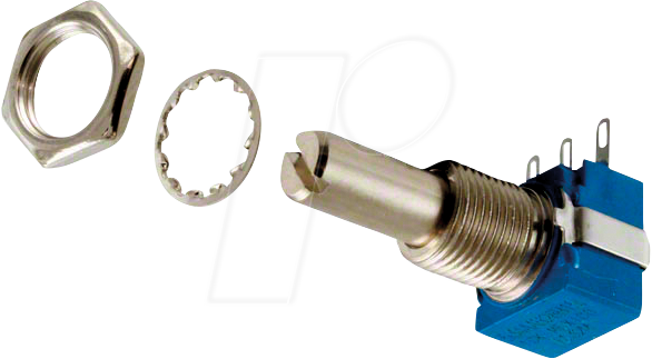 BOU 53RAAR25A15L - Drehpotentiometer, 10 kOhm, linear, 6 mm