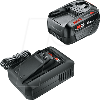 BOSCH 18V START - 18 V 4,0 Ah Akku + Ladegerät, POWER FOR ALL