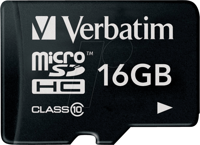 VERBATIM 44010 - MicroSDHC-Speicherkarte 16GB, Verbatim, Class 10