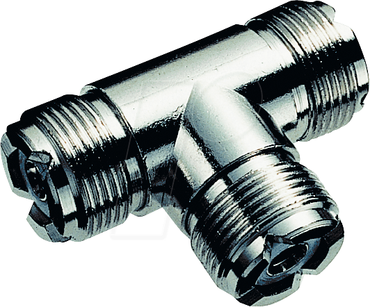 PL 258-3 - UHF-T-Stück, 3x PL258 Buchse
