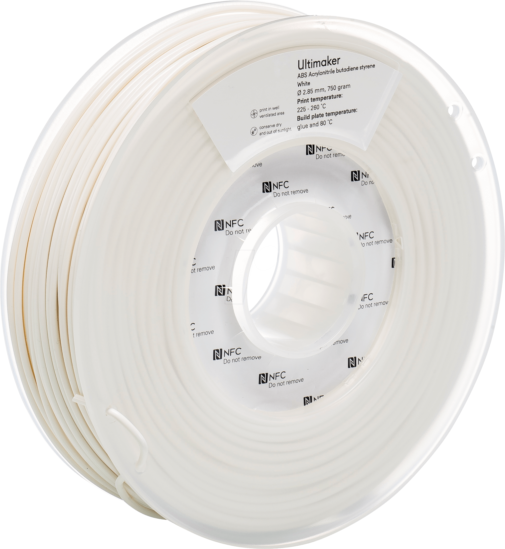 ULTIMAKER 74692 - Filament, ABS, M2560 weiß, 750 g