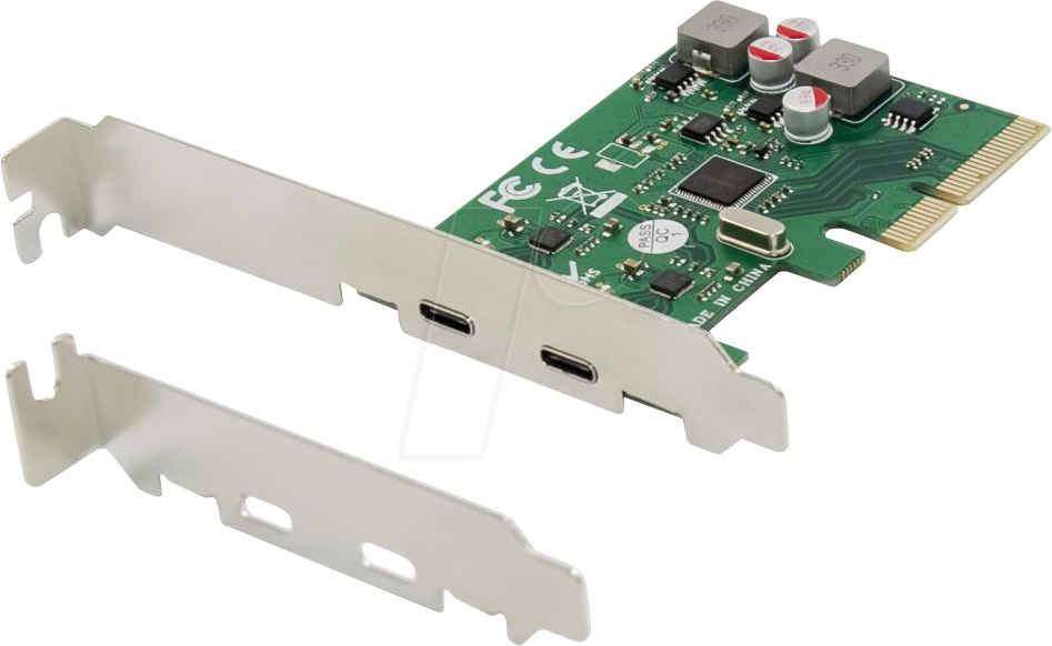CON EMRICK08G - PCIe x4 > 2x extern USB 3.1 C, selbstversorgt