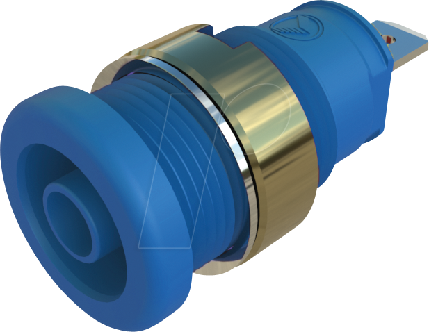 SEB 2610 F4,8 BL - Einbaubuchse, 4 mm, Faston, blau, gesichert