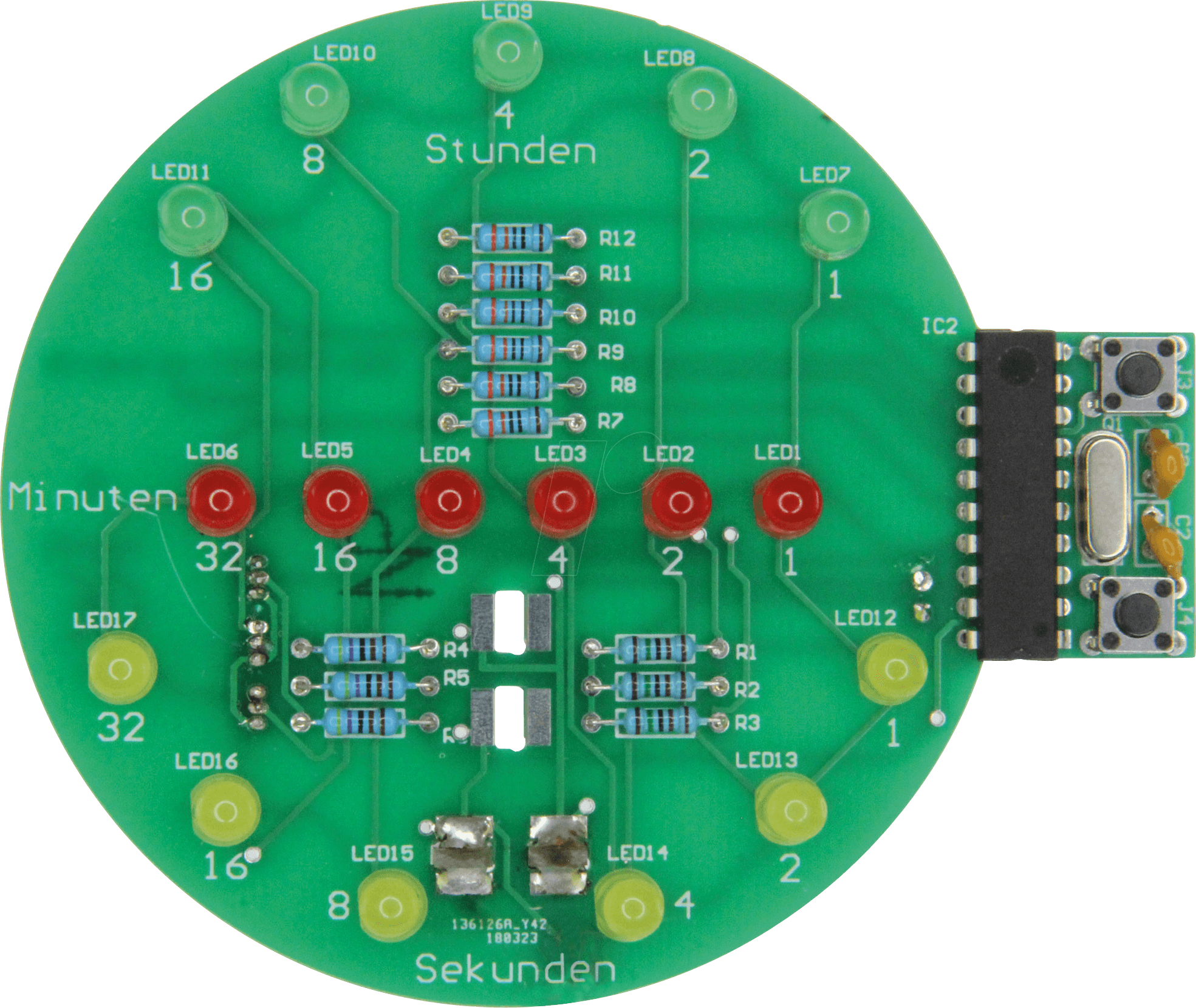 Thumbnail - SOL-EXP 76334 - Binäre Uhr, Lötbausatz für USB (Powerbank oder Port)