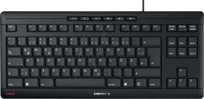 JK-8600DE-2 - Tastatur, USB, schwarz, kompakt, DE