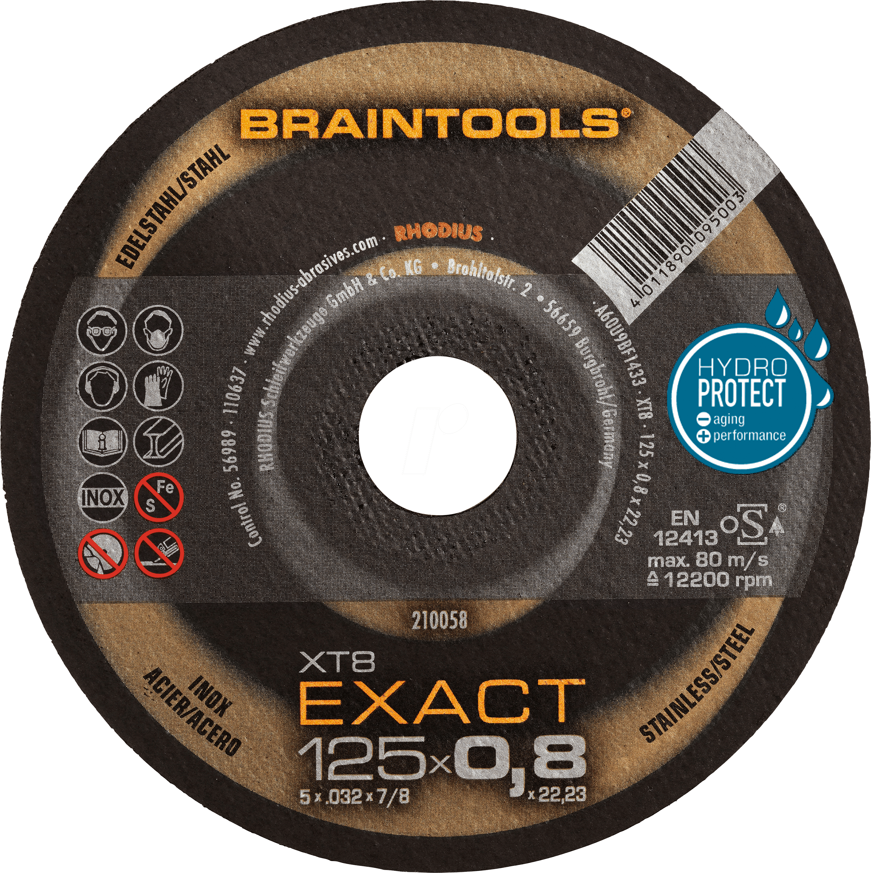 RHO 210057 - Trennscheibe, Edelstahl, 115 mm, 0,8 mm, XT8, 22,23 mm