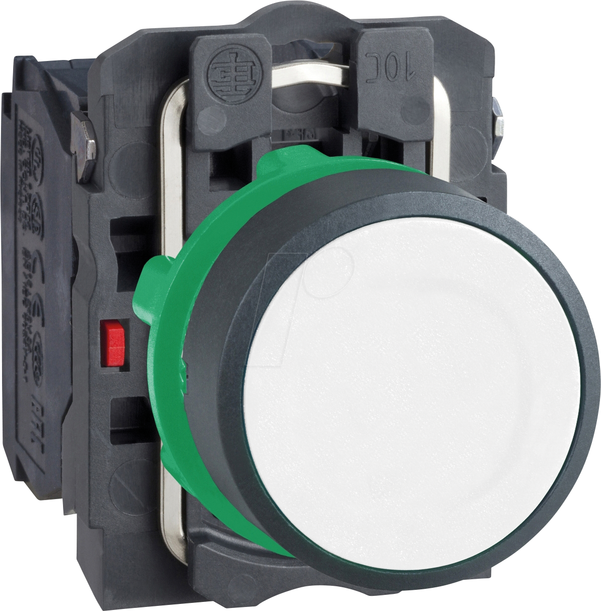 XB5AA15 - Drucktaster, Ø 22 mm, weiß, Kunststoff, Komplettgerät