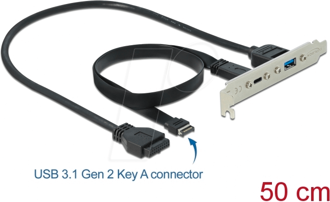 DELOCK 89934 - 1 x USB Type-C und 1 x USB Typ-A Port