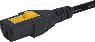 V-LOCK 6051 2004 - Netzkabel, Schutzkontaktstecker gew, 2 m, sw, C13, V-Lock