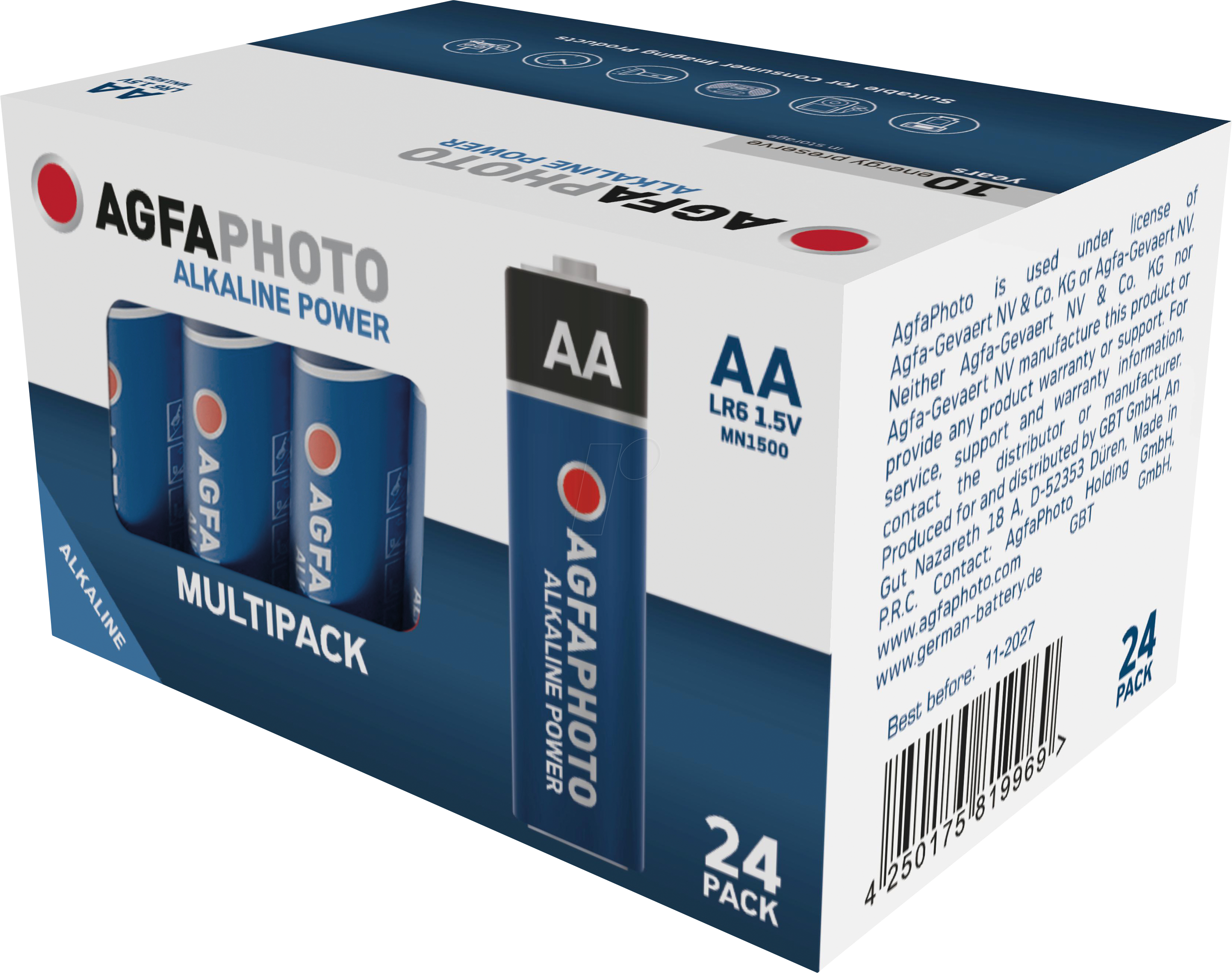 AGFA ALK AA24 - Power, Alkaline Batterie, AA (Mignon), 24er-Pack
